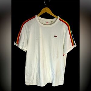 Levi's Men's Pride Ringer Tee Shirt T-Shirt White Size XLarge.